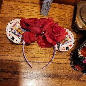 Red Floral Alice Queen Of Hearts Inspired Mickey Ears